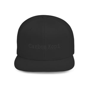 Open image in slideshow, Stylish Flat Bill Snapback Hat - Carbon Kopi, Custom Snapback Cap, Trendy Hat for Casual Wear, Gift for Coffee Lovers, Unisex Accessories
